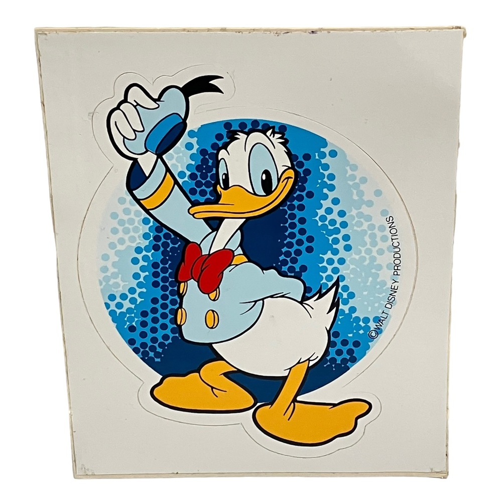 Vintage Donald Duck Walt Disney Productions Sticker